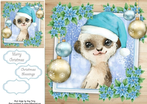 Gorgeous Festive Meerkat 8x8