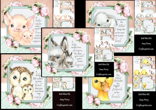 5 8x8 mini kits baby animal bumper kit 1 