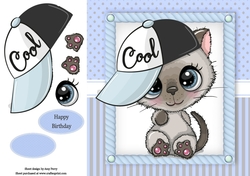 Gorgeous Cat In a Hat 8x8