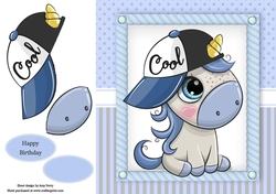Gorgeous Unicorn In a Hat 8x8
