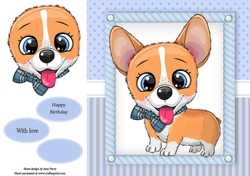 Gorgeous Corgi With A Bow Tie 8x8