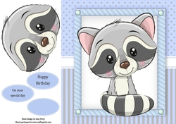 Gorgeous Raccoon 8x8
