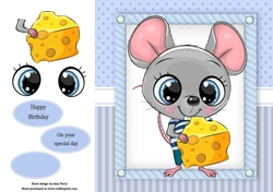 Gorgeous Mouse With Cheese 8x8