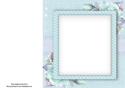 Beautiful blue floral insert Blank 8x8