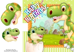 Dinosaur Birthday Party 1 8x8