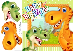 Dinosaur Birthday Party 3  8x8