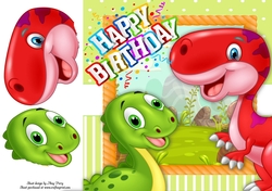 Dinosaur Birthday Party 4  8x8