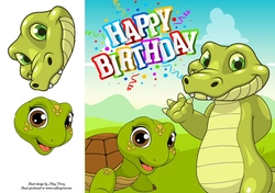 Jungle Animal Party 1 8x8