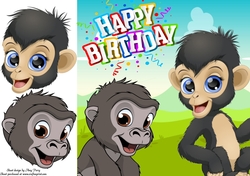 Jungle Animal Party 6 8x8