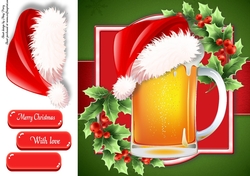 Festive Pint Of Beer 8x8