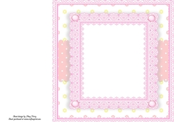 Beautiful Pink Lace Effect Insert Blank 8x8