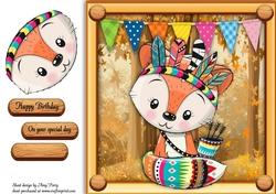Cute Fox In Indian Fancy Dress 8x8