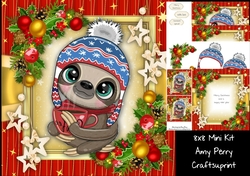 Gorgeous Sloth In Winter Hat 8x8 Mini Kit