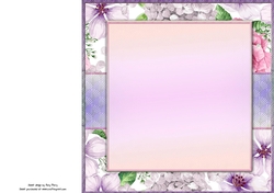 Beautiful Floral Insert Blank 8x8