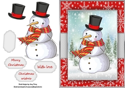 Cute Snowman In Top Hat
