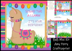 Sound the a-llama its your birthday 8x8 Mini Kit