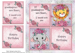 If granddaughters were flowers, I would pick you Lion & Elephant 8x8