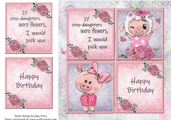 If step-daughters were flowers, I would pick you Pig & Sheep 8x8