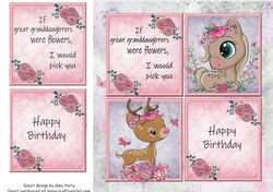 If great granddaughters  were flowers, I would pick you Horse & Deer 8x8