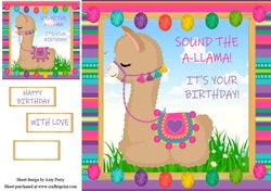 Sound the a-llama its your birthday Llama fun 8x8