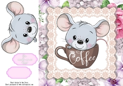You mocha me so happy Mouse (Coffee Humour) 8x8