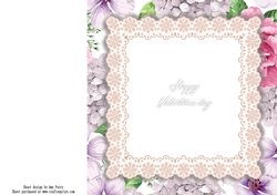 Beautiful pink & purple floral insert