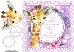 Being a mother.... Giraffe 8x8
