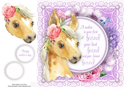 A mother is your first friend .......  Horse 8x8
