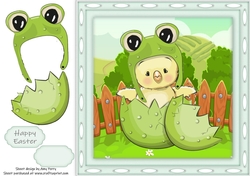 Gorgeous Frog Easter Chick 8x8
