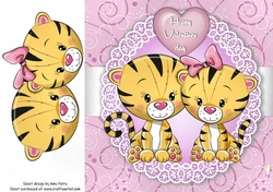 Valentine Tiger Couple 8x8