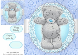 Gorgeous Standing Grey Bear 8x8