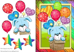 Special Delivery Blue Dog A5