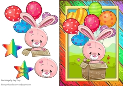 Special Delivery Pink Bunny A5