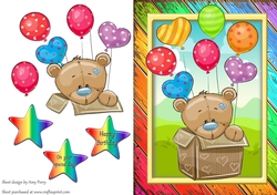 Special Delivery Brown Bear With Blue Nose A5
