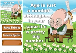 Funny Birthday Old Man 2 8x8