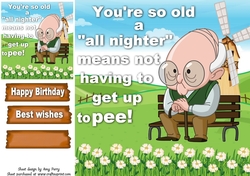 Funny Birthday Old Man 3 8x8