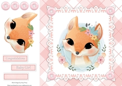 Gorgeous Baby Girl Fox 8x8
