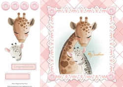 Gorgeous Baby Girl Giraffes  8x8