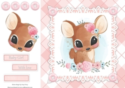 Gorgeous Baby Girl Deer 8x8