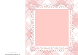 Beautiful Pink & White Insert Blank 8x8
