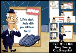 Life Is Short. Smile while you still have teeth 8x8 Mini Kit