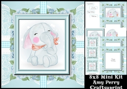 Gorgeous Elephant In Floral Frame 8x8 Mini Kit