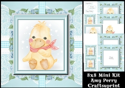 Gorgeous Duck In Floral Frame 8x8 Mini Kit