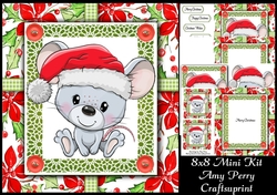 Gorgeous Santa Mouse 8x8 Mini Kit
