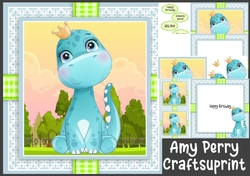 Gorgeous Birthday Dinosaur 8x8 Mini Kit