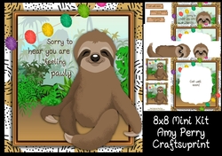 Get Well Soon Sloth 3 8x8 Mini Kit 