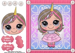 Beautiful Princess Unicorn 8x8