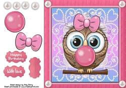 Beautiful Brown Owl 8x8