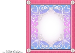 Beautiful Bling & Pink Wood Frame Insert Blank 8x8