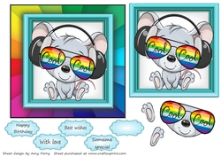 The Rainbow Animal Collection Mouse 6x6